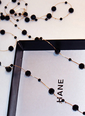 长款水晶双层项链韩版东大门个性