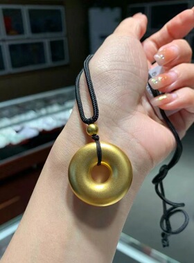 古法传承平安扣吊坠男女款素圈项链挂坠项链项坠/吊坠日韩