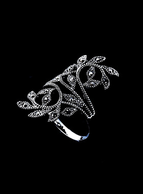 欧美复古宫廷风镂空缠绕小众戒指