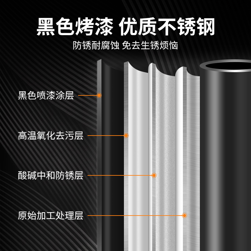 固定不锈钢圆管晾衣杆外吊座阳台顶30侧装式子4室内黑色晒挂托架 - 图0