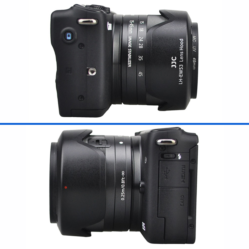 JJC 适用佳能EW-53遮光罩EF-M 15-45mm镜头RF-S 18-45mm EOS R10 R7 R50 M50II M5 M6II M200微单相机配件 - 图2