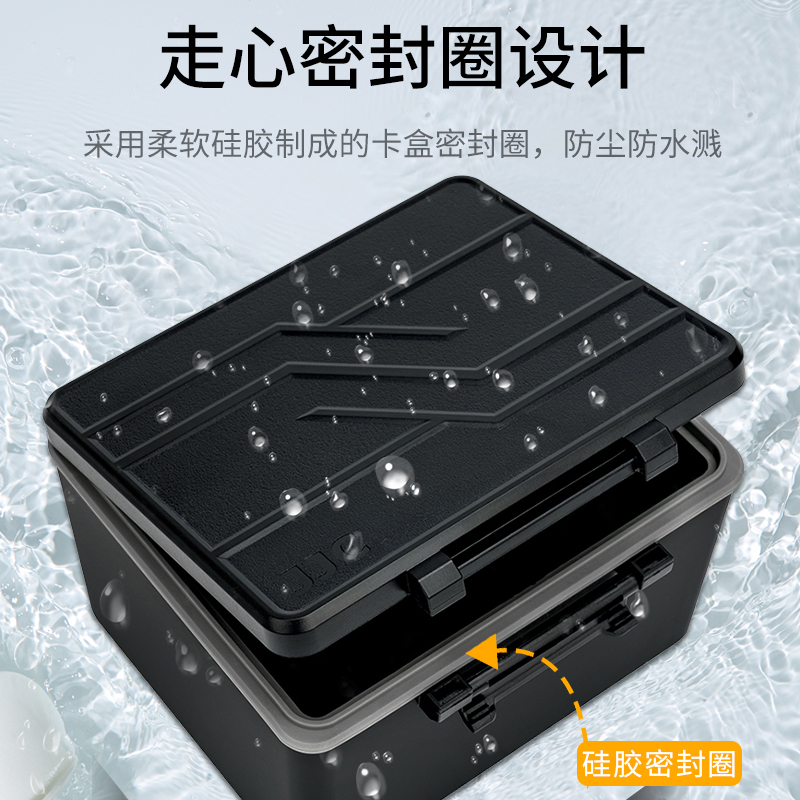 JJC 相机电池盒 适用佳能索尼富士尼康LP-E6 EN-EL15C NP-W235 FZ100单反 收纳保护 内存卡SD卡 TF卡储存卡包 - 图2