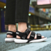 Playboy 2019 hè mới sandal nam trẻ trung Phiên bản Hàn Quốc của xu hướng giày đi biển mang sandal nam giản dị - Sandal sandal nam Sandal