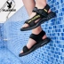 Dép Playboy 2019 Mùa hè Mới Dép nam thông thường Sinh viên Hàn Quốc Xu hướng Dép đi biển mềm - Sandal sandal nam Sandal