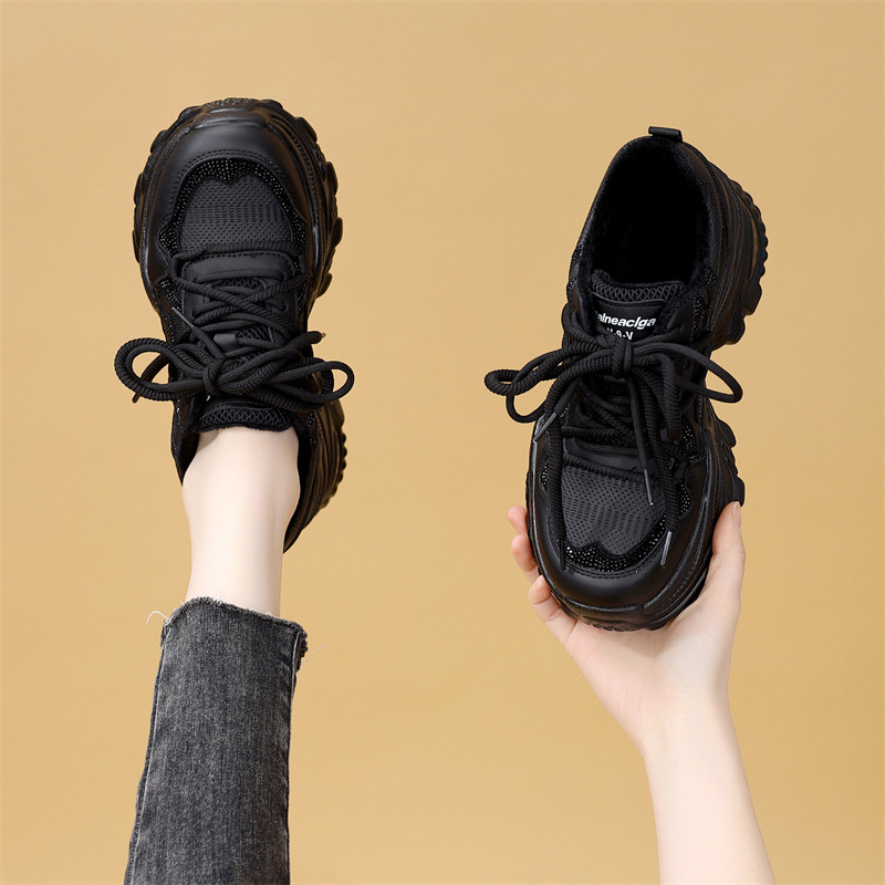 厚底老爹鞋女2025年秋冬季新款增高百搭休闲运动鞋加绒防滑休闲鞋,淘宝优惠券,粉丝福利购,淘宝优惠卷