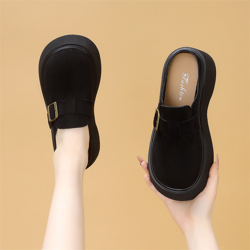 厚底勃肯鞋女2026年春季新款百搭气质一脚蹬单鞋外穿包头半拖鞋女,淘宝优惠券,粉丝福利购,淘宝优惠卷