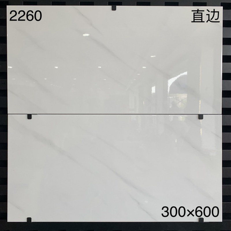 300X600厨房卫生间瓷砖客厅阳台泡水内墙砖30x60浅灰浴室简约直边