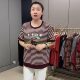 ລະດູຮ້ອນໃຫມ່ 2025 ຄົນອັບເດດ: ຄົນອັບເດດ: ຄົນອັບເດດ: ພາສາເກົາຫຼີແມ່ striped ເສື້ອທີເຊີດວ່າງຂະຫນາດໃຫຍ່ຮ້ອນເພັດ slimming top ສໍາລັບອາຍຸກາງແລະຜູ້ສູງອາຍຸ