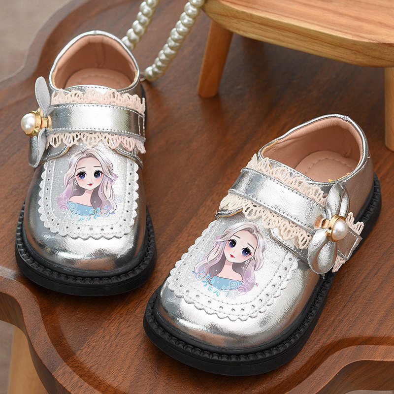 女童公主鞋儿童皮鞋2025秋季新款童鞋女孩洋气银色卡通宝宝鞋子女,淘宝优惠券,粉丝福利购,淘宝优惠卷