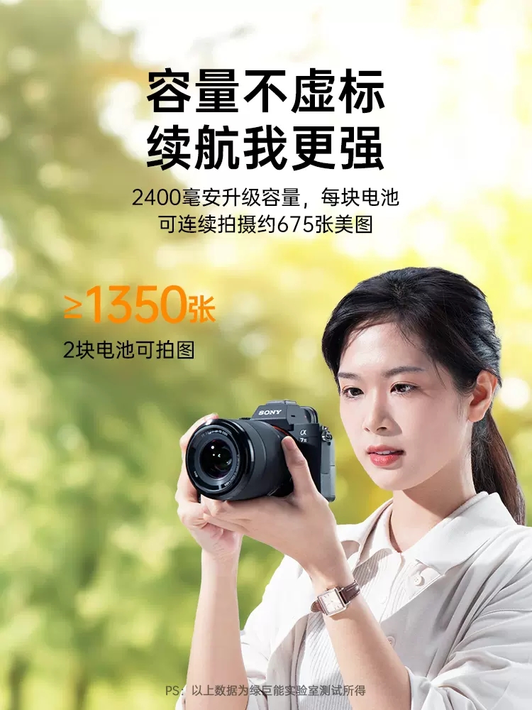 绿巨能NP-FZ100直充电池适用索尼A7M4 a7m3 a7c2 FX30 A7c A7R3 a7s3 A7R4 A6600单反A9M2相机typec口电池 - 图1