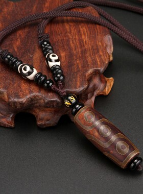 民族风玛瑙天珠绳子挂件毛衣链