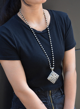 复古配饰挂件长款时尚风毛衣链