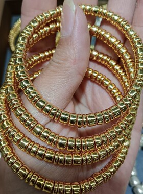 实心铜镀金归圆药片直切银河系手串手链Diy文玩配饰手链男女款