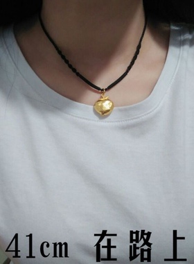 脖子专用锁骨链短款纯手工编织黄金吊坠绳翡翠玉坠吊坠专口干挂绳
