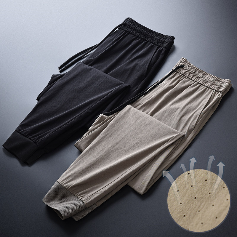 宽松九分裤冰丝薄款速干裤运动裤 微品服饰休闲裤