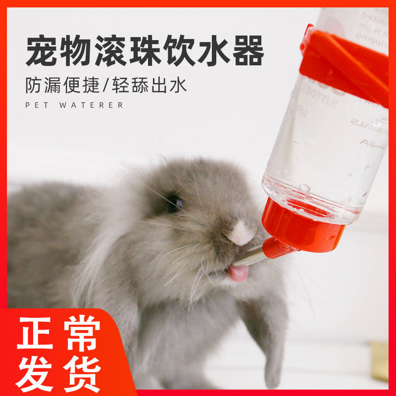 仓鼠水壶饮水器金丝熊喝水器喂水瓶龙猫兔子水樽防漏滚珠支架用品 - 图1