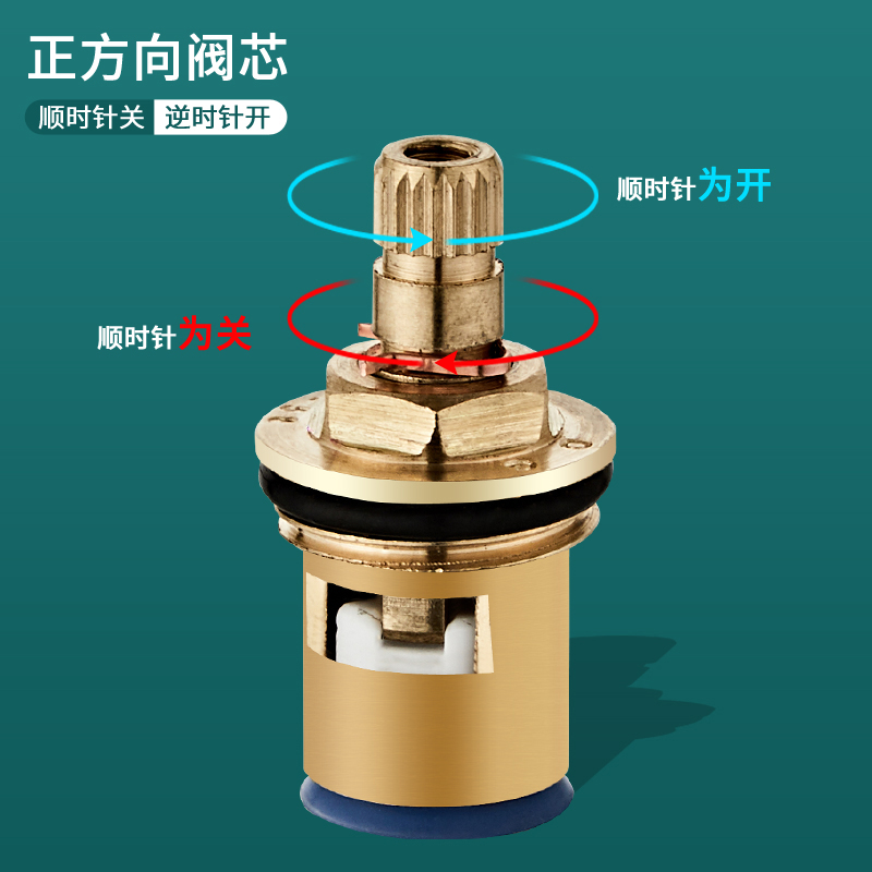 单冷水龙头阀芯快开阀门陶瓷全铜四分通用厨房开关冷热水维修配件 - 图0