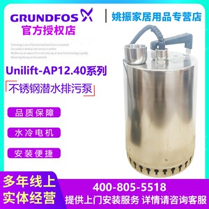 丹麦格兰富水泵AP12.40.06.3小型潜水泵水景循环泵不锈钢排污泵