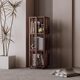 Rotating bookshelf Home living room movable multi-layer storage shelf Solid wood space-saving storage artifact Simple bookcase