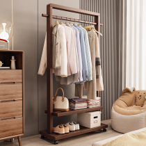 Vêtements en bois cintres en bois massif en bois à la chambre à coucher chapeau en rack pièce de vie minimaliste moderne Chinois pendu ciné à déplacer