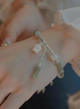 【925银】铃兰花竹节纯银手链