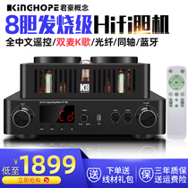 KingHope Junhao Concept HT80 Electronic tube liner machine power amplifier hair burning level hifi Bluetooth with remote control power amplifier