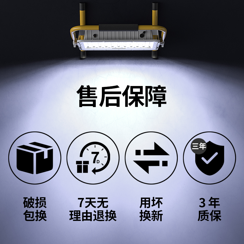 应急照明灯led户外停电备用便携手提工地超亮露营充电工作投光灯 - 图3