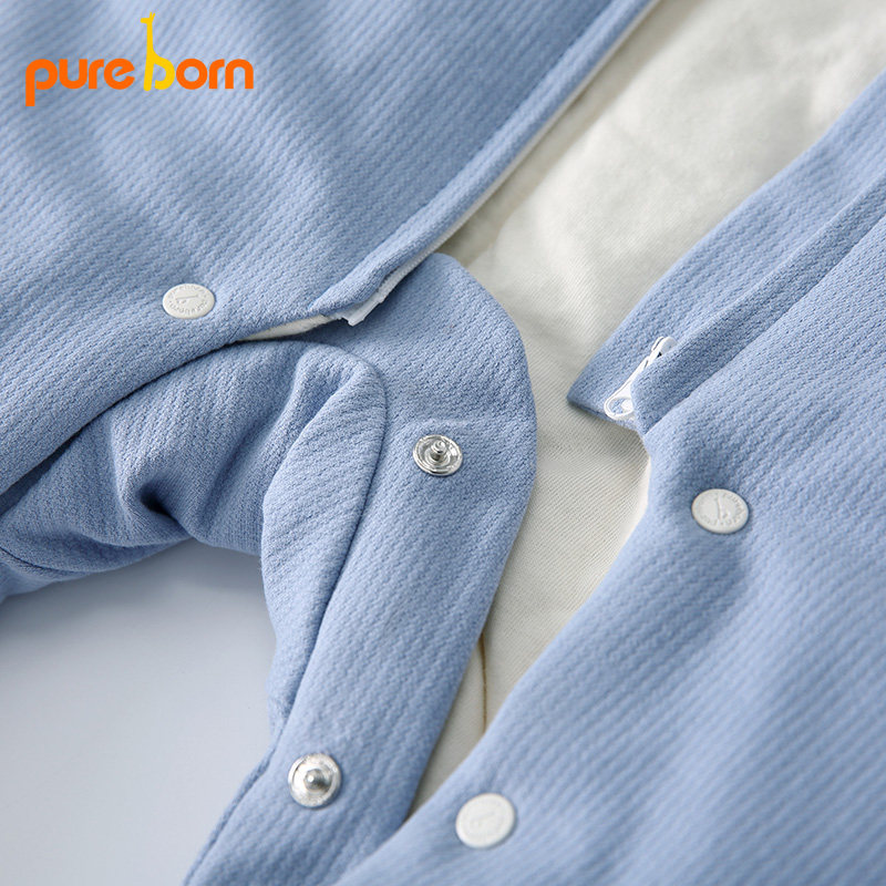 pureborn宝宝冬季保暖连体衣服新生 pureborn博睿恩连身衣/爬服/哈衣