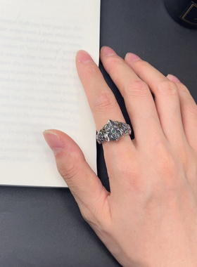 S925纯银复古大鹏鸟祥云纹戒指男女小众设计高级感时尚个性食指戒