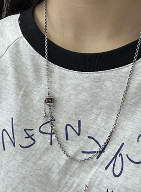 925纯银藏式八宝转动筒O字链项链手链女复古时尚小众轻奢百搭套装