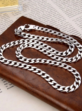 925纯银马鞭链男女款古巴链