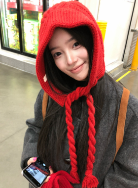 韩系包头护耳毛线针织帽子女冬季