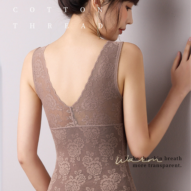 2024全新升级保暖塑身背心带胸垫免穿内衣美背打底蕾丝美背,淘宝优惠券,粉丝福利购,淘宝优惠卷