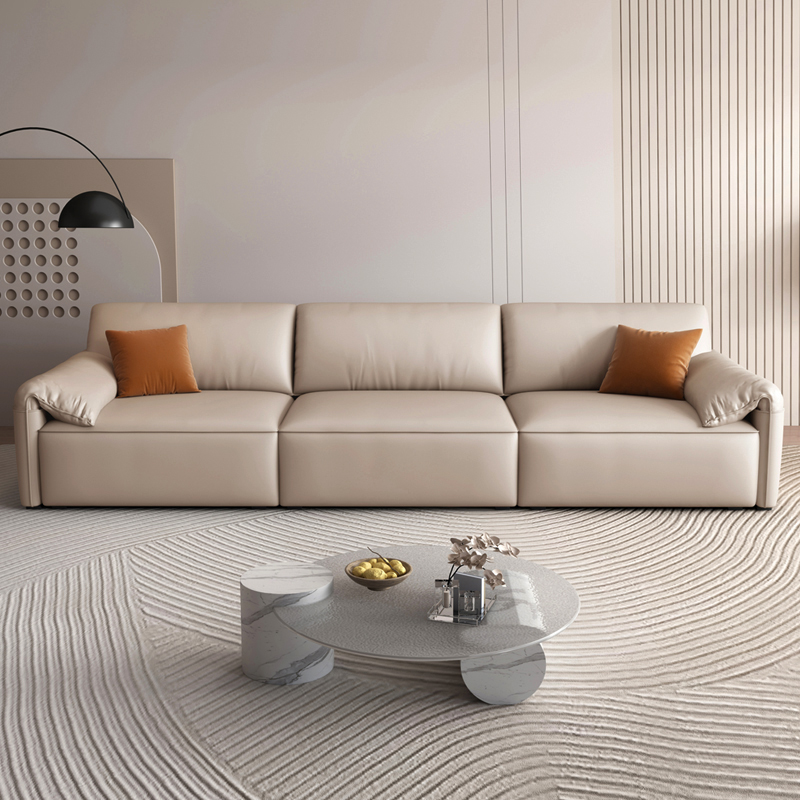 布雷尔大象耳朵电动功能真皮沙发床意式极简客厅可遥控伸缩皮沙发 - 图2