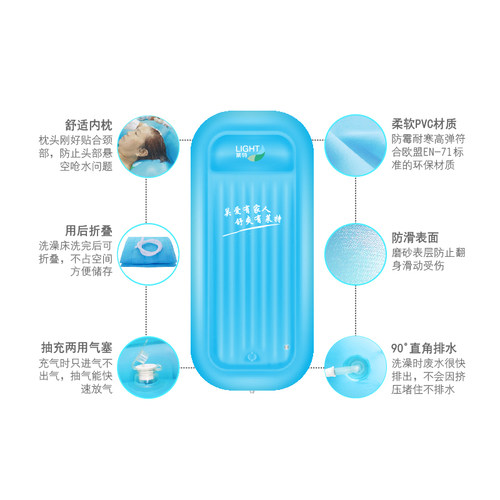 老人助浴设备洗澡床沐浴盆桶长期卧床老年人瘫痪护理用品洗澡神器 - 图1
