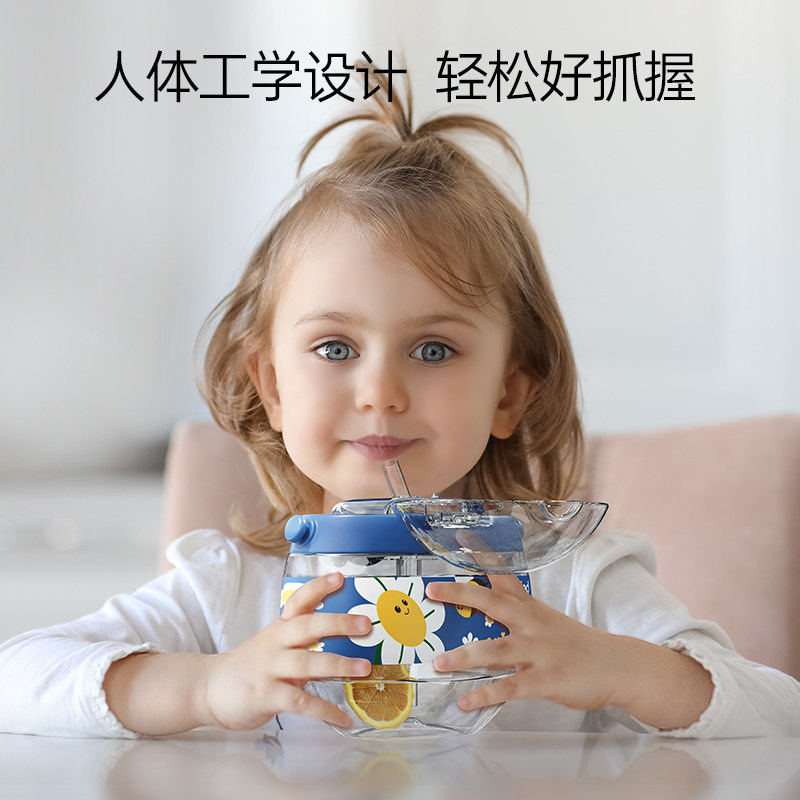 bebetour宝宝幼儿园上学防摔吸管杯 bebetour水杯
