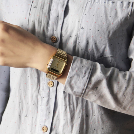Retro CASIO Casio Trend Fashion Retro Gold Unisex Men's and Women's Watch  AQ-230GA-9B/9D