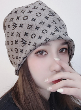 女士春秋薄款面罩月子帽脖颈套