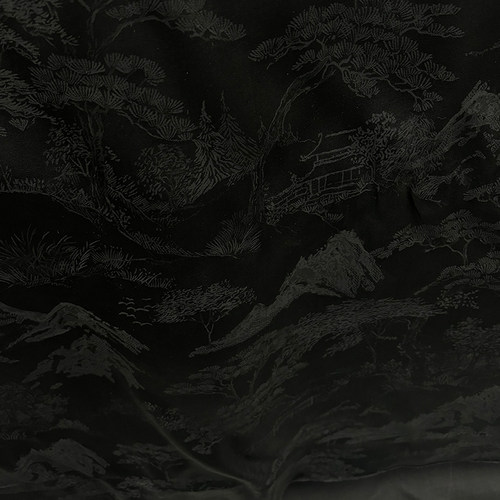 千里江山图真丝提花桑波段缎丝绸布料古风汉服旗袍服装设计师面料 - 图3