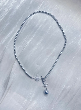 八角星芒4/12mm施家珠项链OT扣