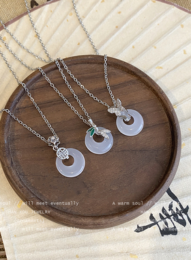 新中式平安扣吊坠项链女款