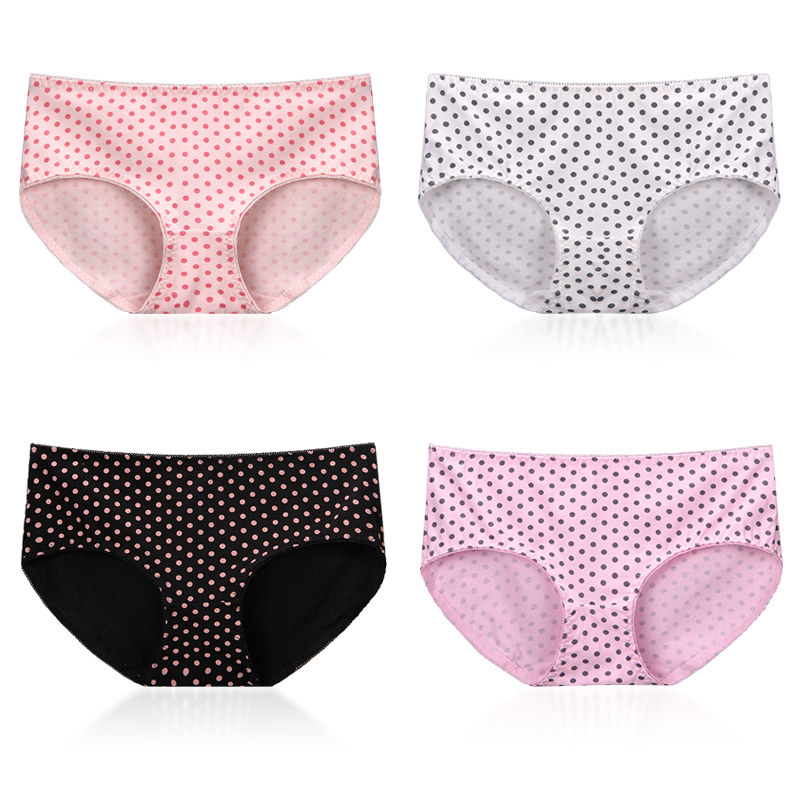 浪莎女士内裤薄款弹力棉可爱提臀三角内裤蕾丝边中腰少女短裤,淘宝优惠券,粉丝福利购,淘宝优惠卷