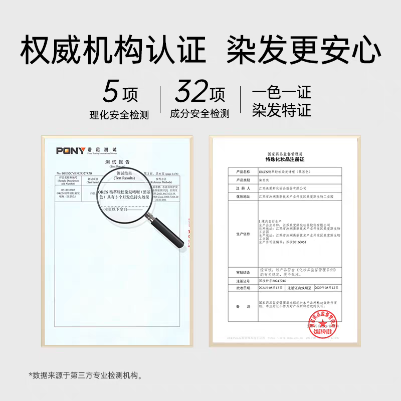 【官方正品】OKCS精粹轻松染发膏植物染发剂女遮白发黑茶色黑色,淘宝优惠券,粉丝福利购,淘宝优惠卷