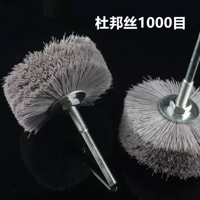 手电钻专用塑料打磨神器打磨花头尼龙丝木材崖柏红木根浮雕抛光轮 - 图1