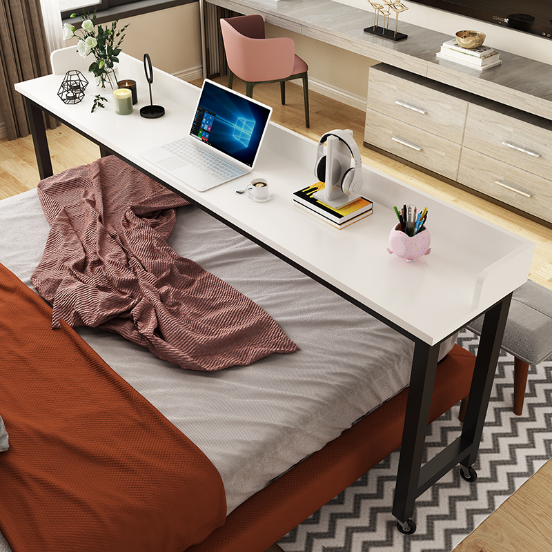 跨床桌可移动家用床上笔记本电脑桌双人书桌多功能懒人桌床边长桌