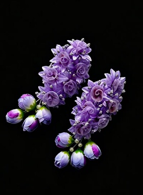 戏曲头饰戏剧鬓花绢花耳边花绢花京剧青衣花旦小姐包头用品新头花