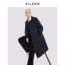 (Italian design) Longly white goose down vintage Grand-turned collar down jacket Female 2023 Winter new