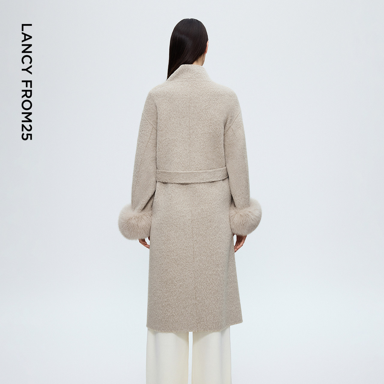 朗姿羊毛优雅高级简约长款毛呢大衣大女主呢子外套2025年冬季新款,淘宝优惠券,粉丝福利购,淘宝优惠卷