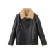 Langzi's casual temperament lapel motorcycle jacket winter high-end new imitation fur