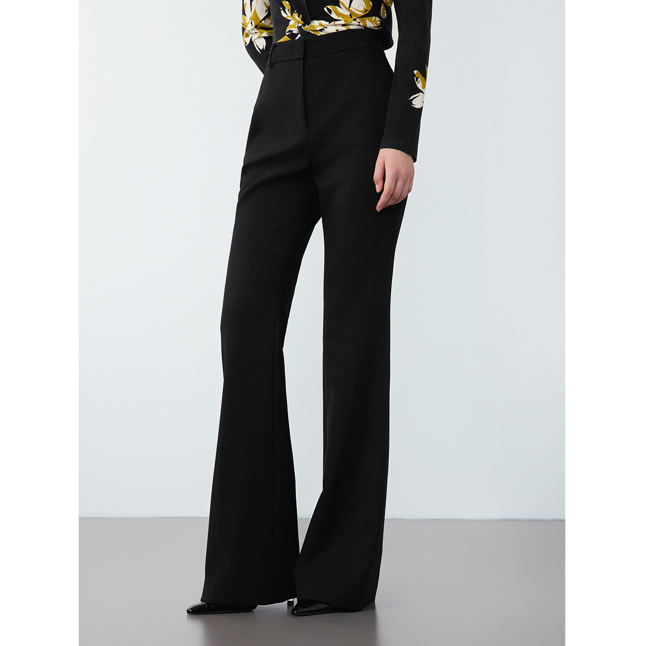 朗姿高级感黑色通勤长裤高腰显瘦气质裤子2024冬季新款时尚西装裤,淘宝优惠券,粉丝福利购,淘宝优惠卷